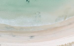 Preview wallpaper coast, sea, surf, aerial view, beach