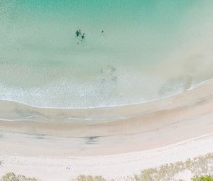 Preview wallpaper coast, sea, surf, aerial view, beach