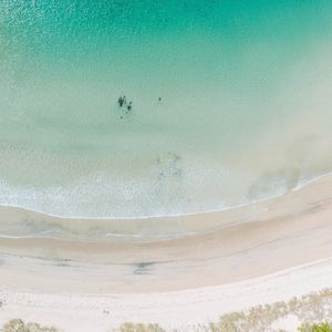 Preview wallpaper coast, sea, surf, aerial view, beach