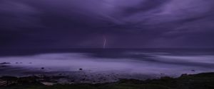 Preview wallpaper coast, sea, thunderstorm, lightning, nature