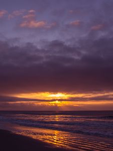 Preview wallpaper coast, sea, twilight, horizon, dark