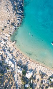 Preview wallpaper coast, sea, water, island, aerial view