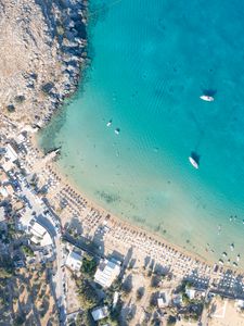 Preview wallpaper coast, sea, water, island, aerial view