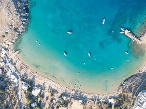 Preview wallpaper coast, sea, water, island, aerial view