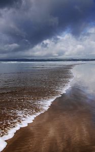 Preview wallpaper coast, sea, wave, foam, landscape