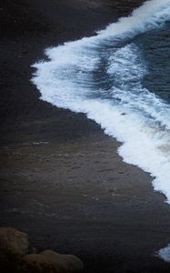 Preview wallpaper coast, sea, wave, sand, nature