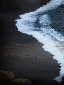 Preview wallpaper coast, sea, wave, sand, nature