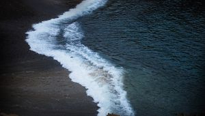 Preview wallpaper coast, sea, wave, sand, nature