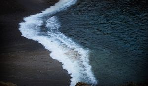 Preview wallpaper coast, sea, wave, sand, nature