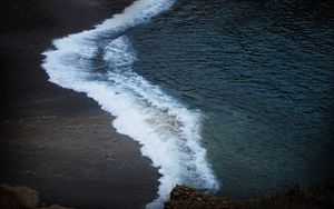 Preview wallpaper coast, sea, wave, sand, nature