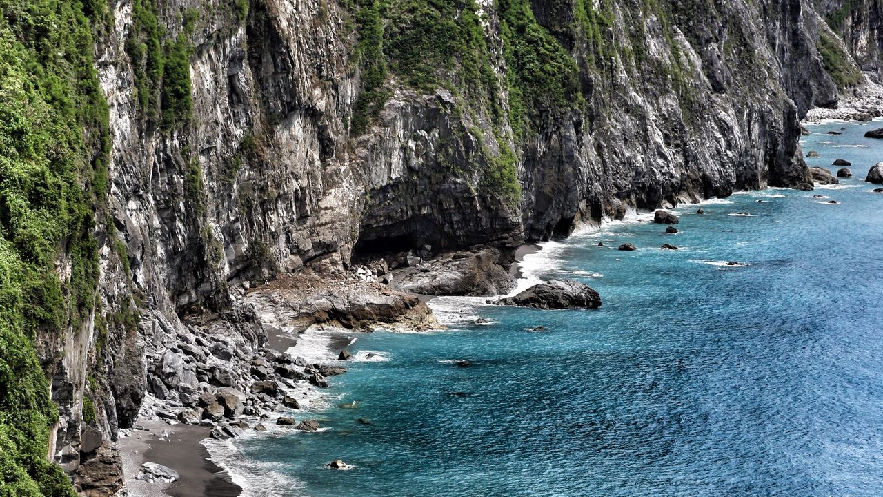 Wallpaper coast, sea, waves, rocks