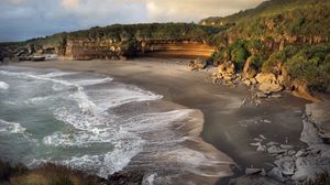 Preview wallpaper coast, sea, waves, rocks, stones