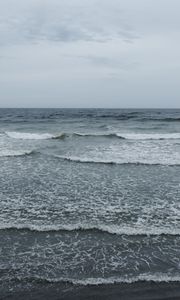 Preview wallpaper coast, sea, waves, foam, nature