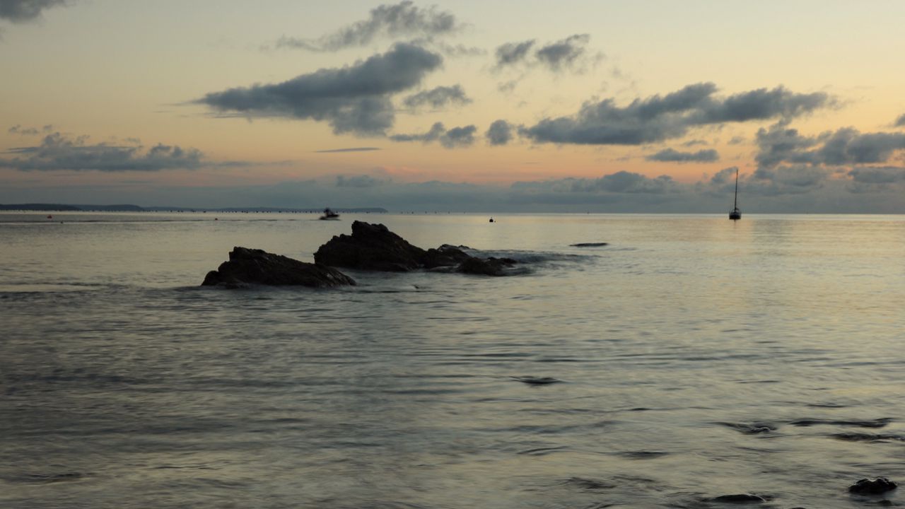 Wallpaper coast, stones, rock, sea, landscape
