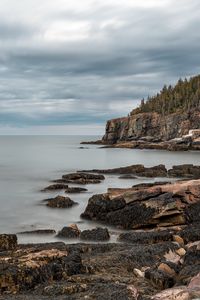 Preview wallpaper coast, stones, sea, rock, landscape