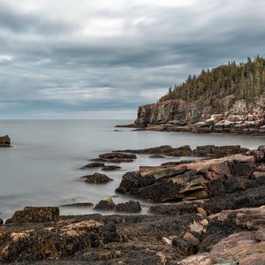 Preview wallpaper coast, stones, sea, rock, landscape