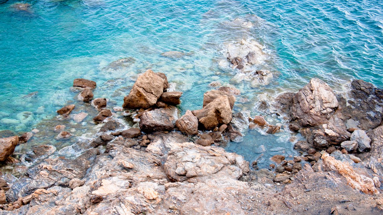 Wallpaper coast, stones, sea, water