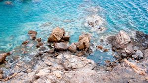 Preview wallpaper coast, stones, sea, water
