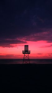 Preview wallpaper coast, sunset, horizon, evening
