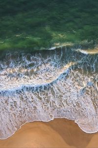 Preview wallpaper coast, surf, sea, aerial view