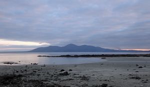 Preview wallpaper coast, water, mountains, rocks, clouds, nature