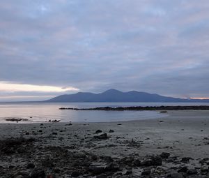 Preview wallpaper coast, water, mountains, rocks, clouds, nature