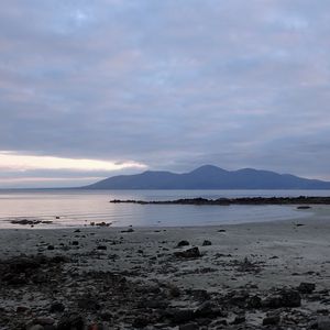 Preview wallpaper coast, water, mountains, rocks, clouds, nature