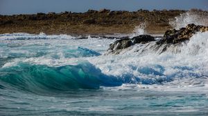 Preview wallpaper coast, wave, sea, surf