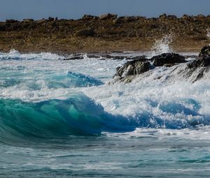 Preview wallpaper coast, wave, sea, surf