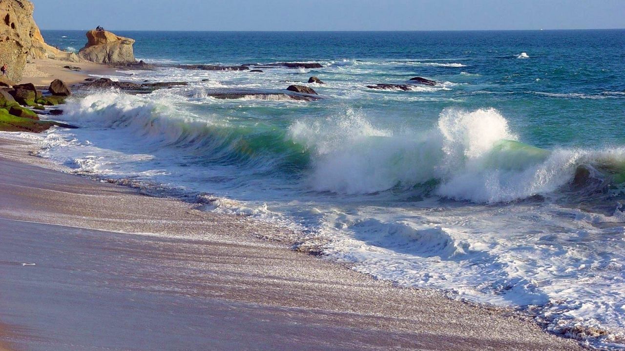 Wallpaper coast, waves, surf, sea