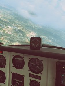 Preview wallpaper cockpit, aircraft, panel, sky