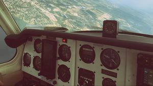 Preview wallpaper cockpit, aircraft, panel, sky
