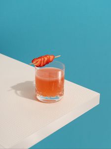 Preview wallpaper cocktail, strawberry, drink, glass