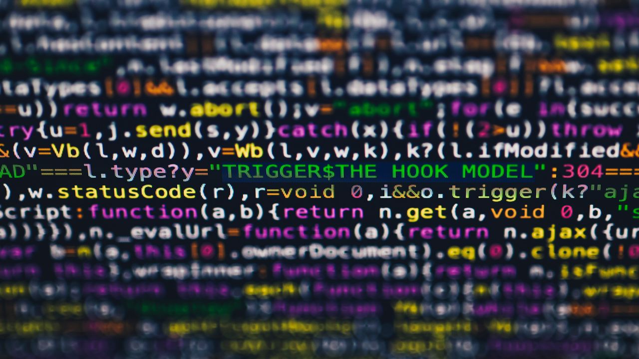 Wallpaper code, letters, screen, blur, multi-colored