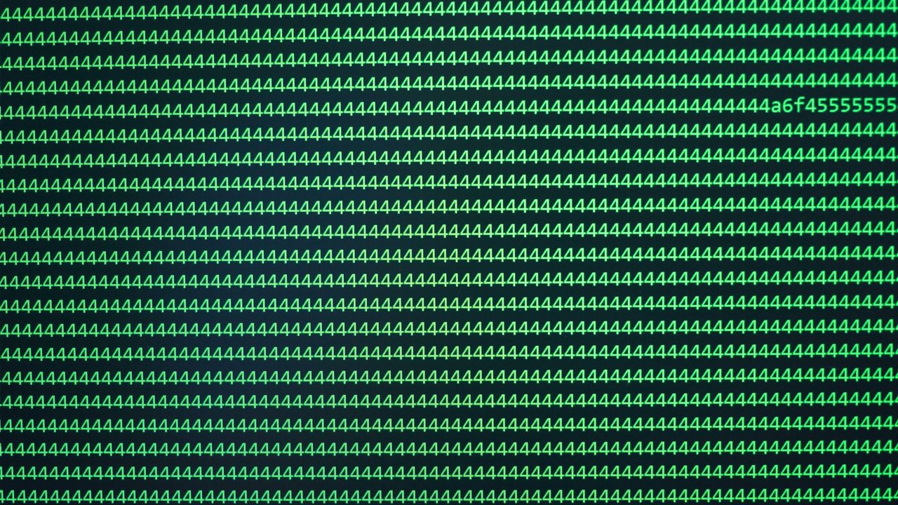 Wallpaper code, matrix, numbers, strings, green
