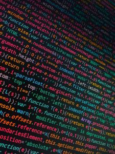 Preview wallpaper code, symbols, programming, screen, words, colorful