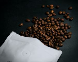 Preview wallpaper coffee bean, bean, coffee, packet