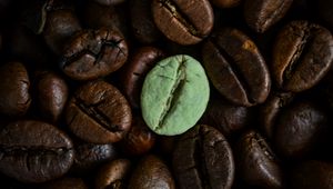 Preview wallpaper coffee beans, beans, brown, macro