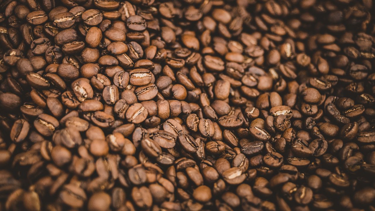 Wallpaper coffee beans, beans, brown, coffee, macro