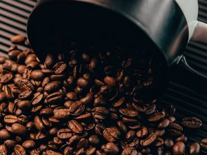 Preview wallpaper coffee beans, beans, coffee, cup