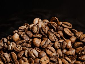 Preview wallpaper coffee beans, beans, coffee, brown, macro