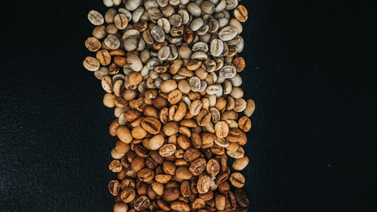 Wallpaper coffee beans, beans, coffee, gradient, brown