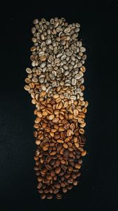 Preview wallpaper coffee beans, beans, coffee, gradient, brown