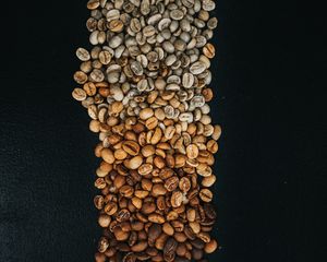 Preview wallpaper coffee beans, beans, coffee, gradient, brown