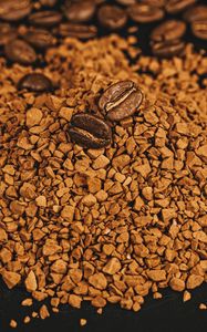 Preview wallpaper coffee beans, beans, coffee, brown, ground