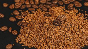Preview wallpaper coffee beans, beans, coffee, brown, ground