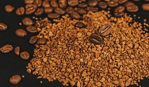 Preview wallpaper coffee beans, beans, coffee, brown, ground