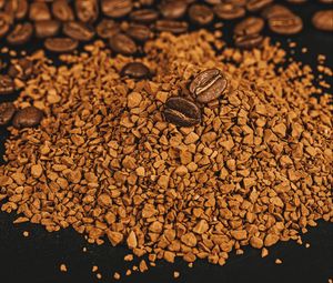 Preview wallpaper coffee beans, beans, coffee, brown, ground