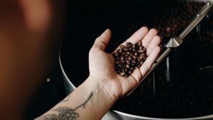 Preview wallpaper coffee beans, beans, coffee, hand