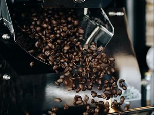 Preview wallpaper coffee beans, beans, coffee, brown, coffee machine